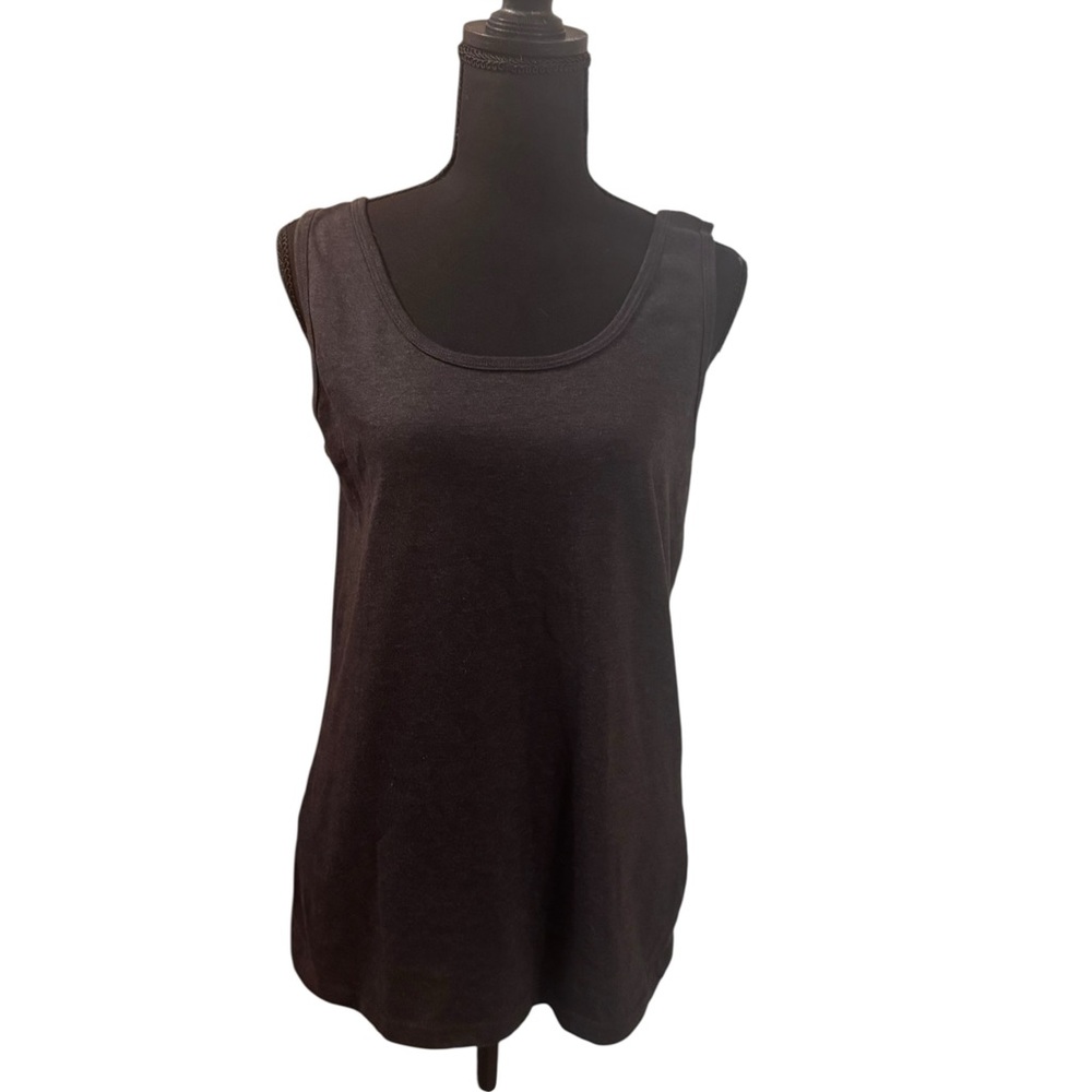 Womens charcoal gray tank top size L